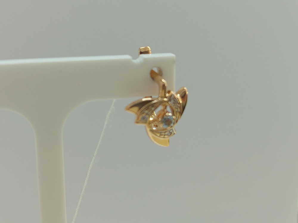 СКМИ585 СЕРЬГИ С КАМНЯМИ (Au 585)