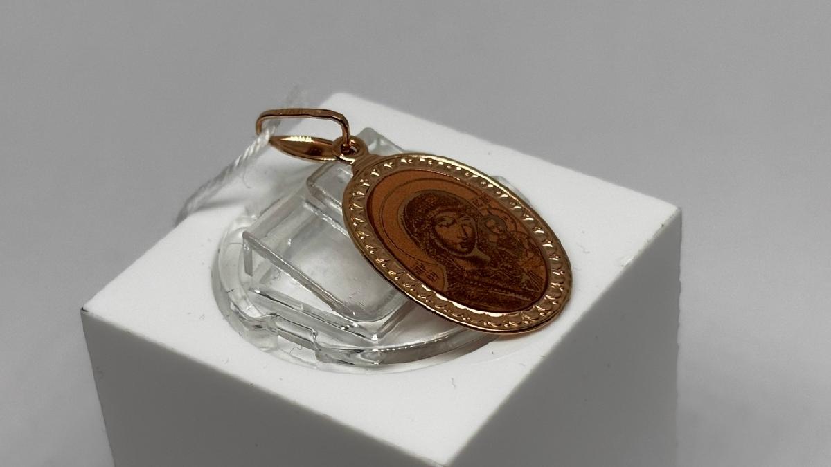 ПОДВЕСКА ИКОНА С КАМНЕМ (Au 585)