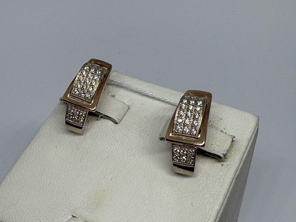 СКМИ585 СЕРЬГИ С КАМНЯМИ (Au 585)