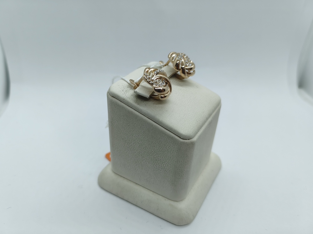 СКМИ585 СЕРЬГИ С КАМНЯМИ (Au 585)