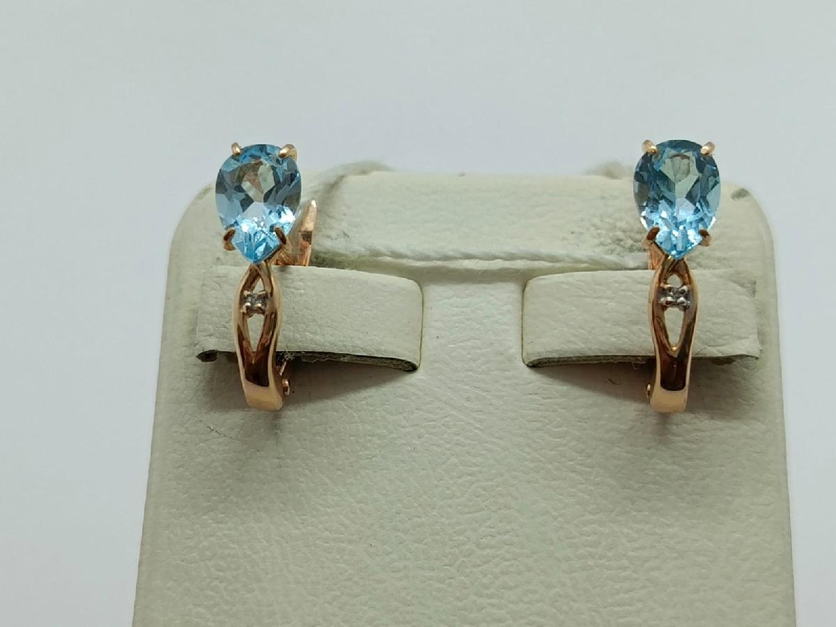 СЕРЬГИ С КАМНЯМИ (Au 585)