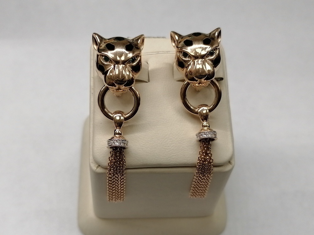 СЕРЬГИ С КАМНЯМИ (Au 585)