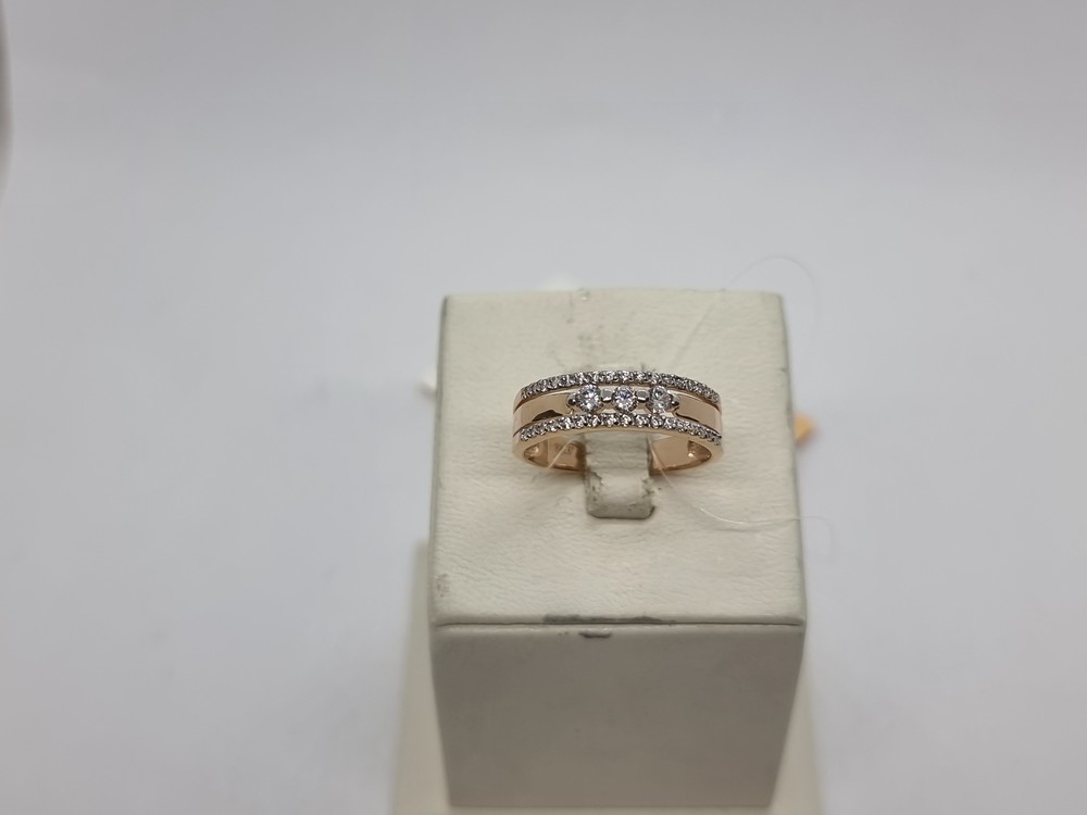 КОЛЬЦО С КАМНЯМИ (Au 585)