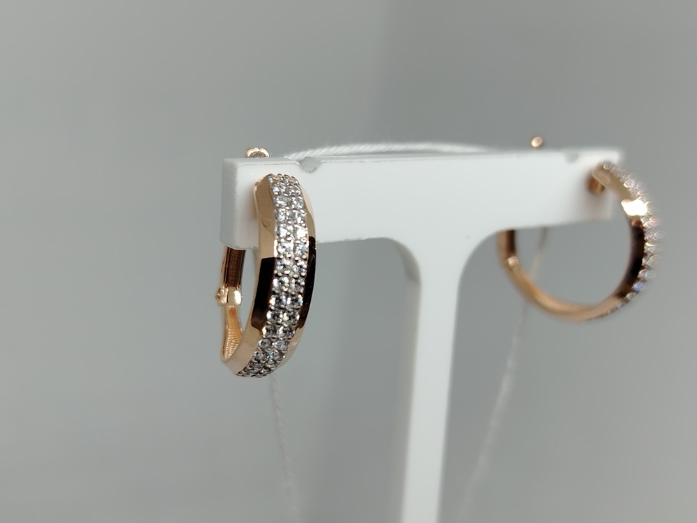 СКМИ585 СЕРЬГИ С КАМНЯМИ (Au 585)