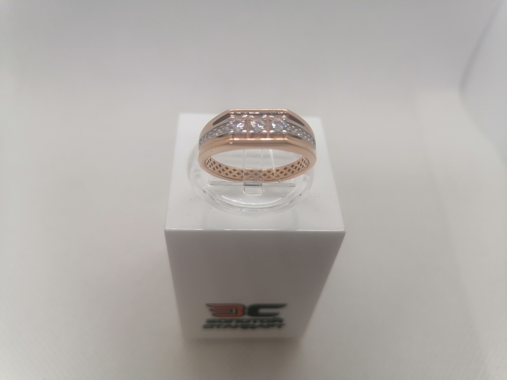 КОЛЬЦО ПЕЧАТКА с камнями (Au 585)