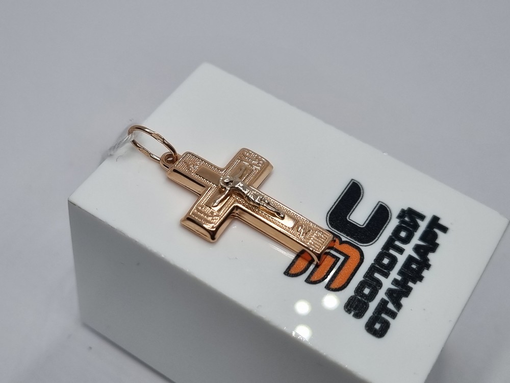 ПОДКБК585 ПОДВЕСКА КРЕСТ БЕЗ КАМНЯ (Au 585)