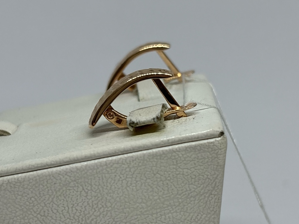 САЛМ585 СЕРЬГИ С АЛМАЗНОЙ ГРАНЬЮ (Au 585)