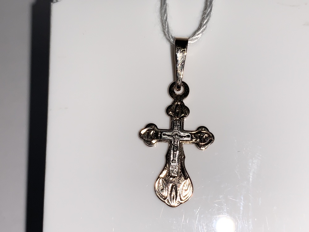 ПОДВЕСКА КРЕСТ БЕЗ КАМНЯ (Au 585)