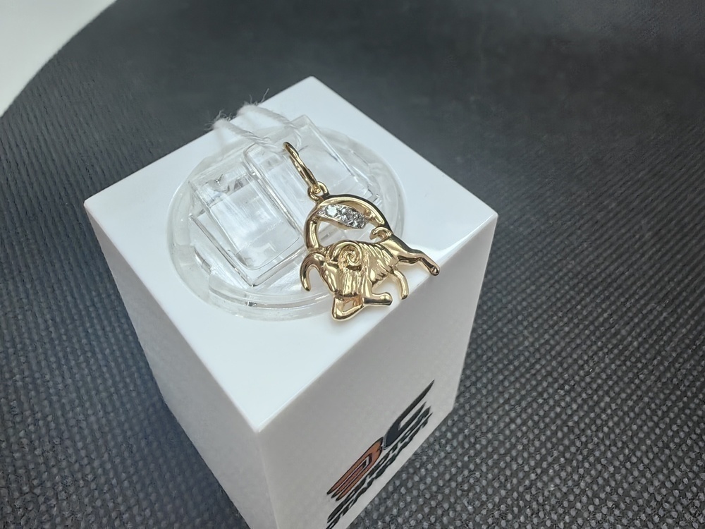 ПОДЗЗТ585 ПОДВЕСКА ЗНАК ЗОДИАКА ТЕЛЕЦ (Au 585)
