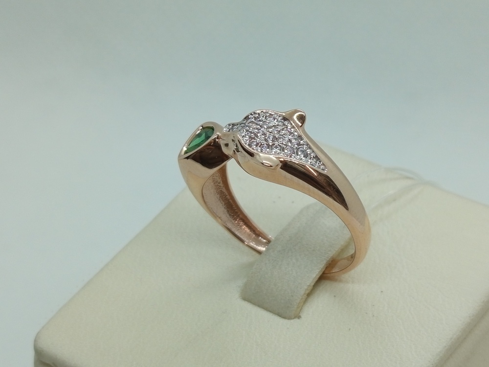 КОЛЬЦО С КАМНЯМИ (Au 585)