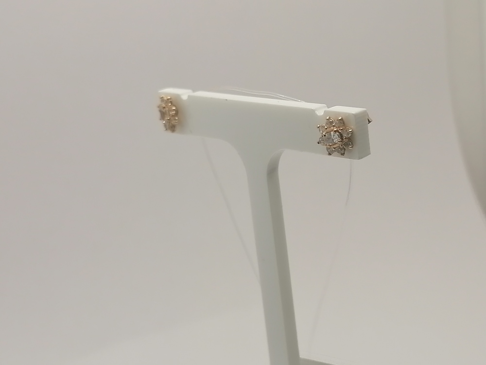 СЕРЬГИ ПУСЕТЫ с камнями (Au 585)