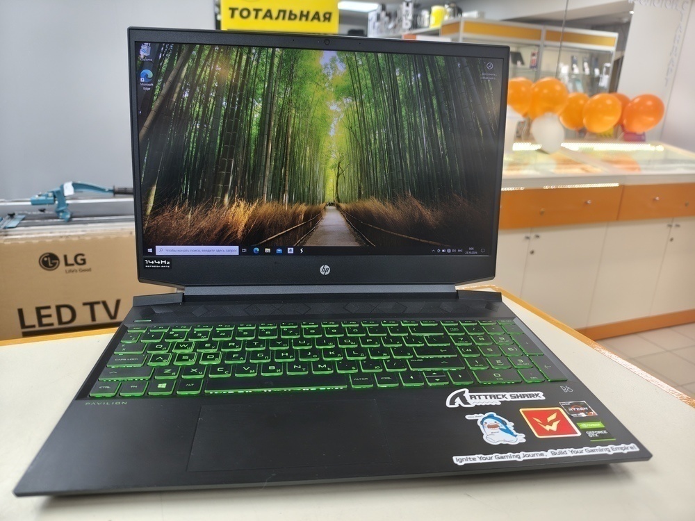 Ноутбук HP Pavilion Gaming Laptop; Ryzen 7 4800H, GeForce GTX 1660 Ti, 16 Гб, 512 GB, Нет