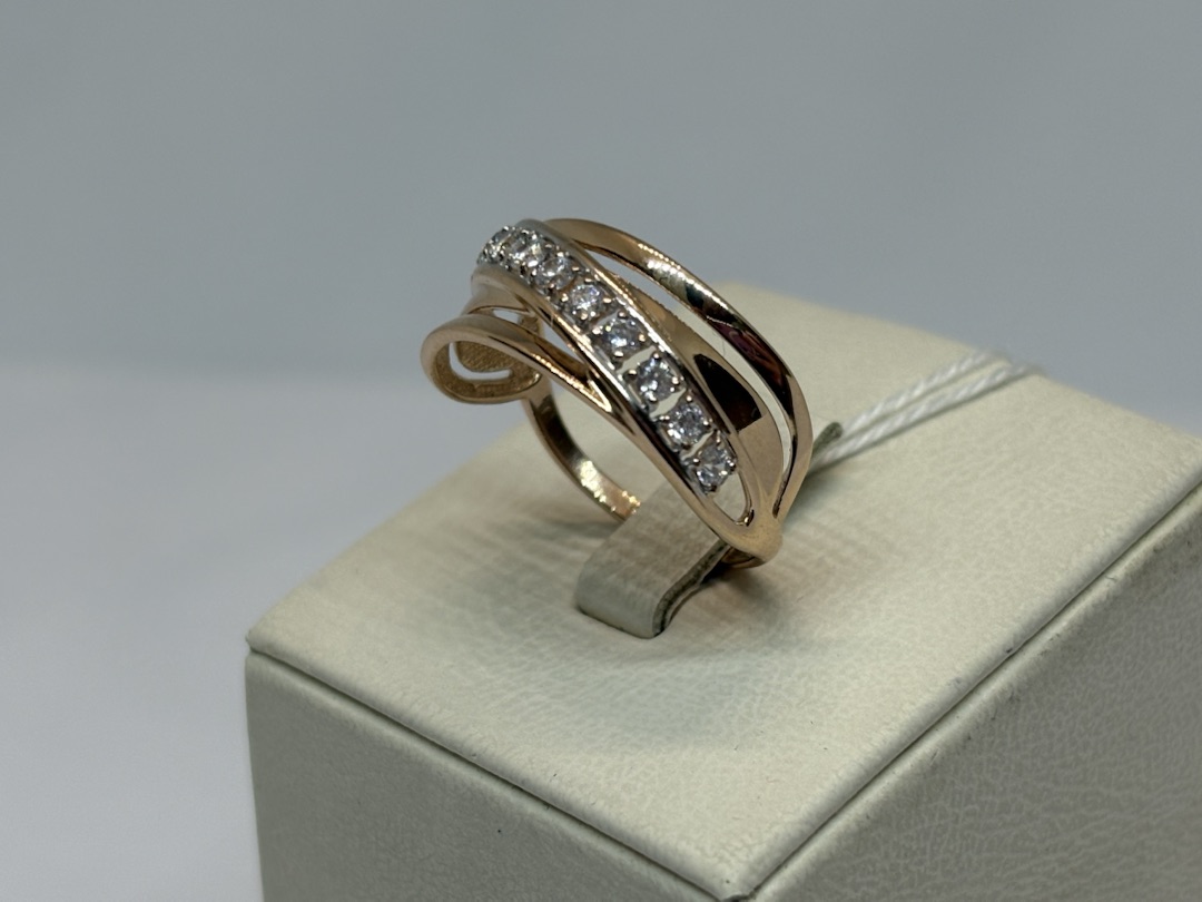 КОЛЬЦО С КАМНЯМИ (Au 585)