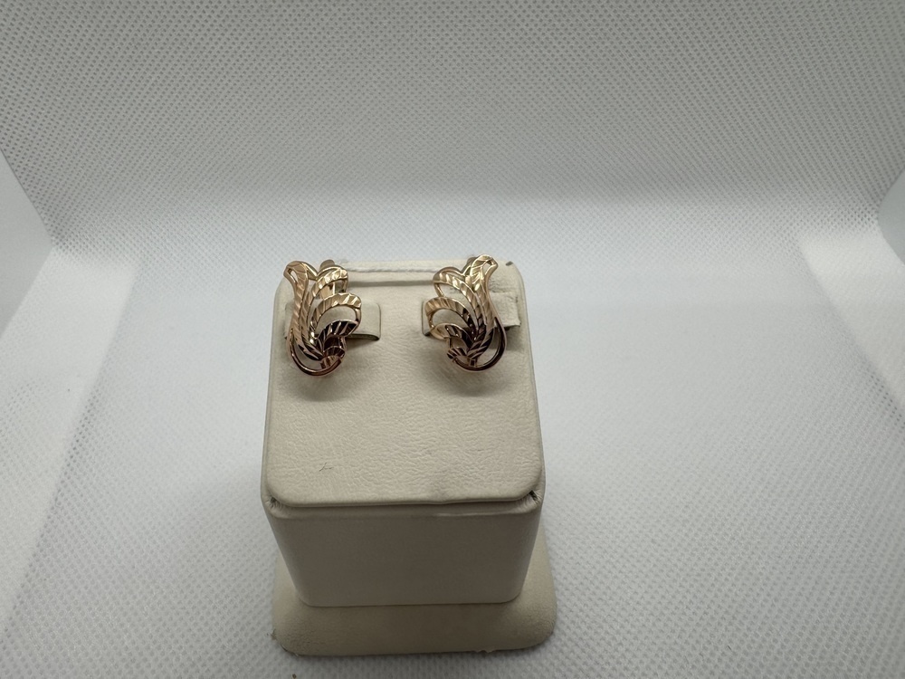 СБКМ585 СЕРЬГИ БЕЗ КАМНЯ (Au 585)