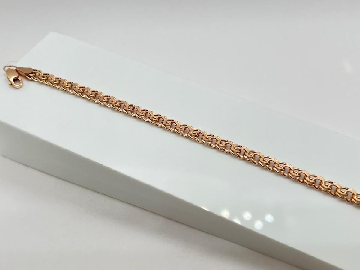 БРАСЛЕТ ПУСТОТЕЛЫЙ Бисмарк (Au 585)