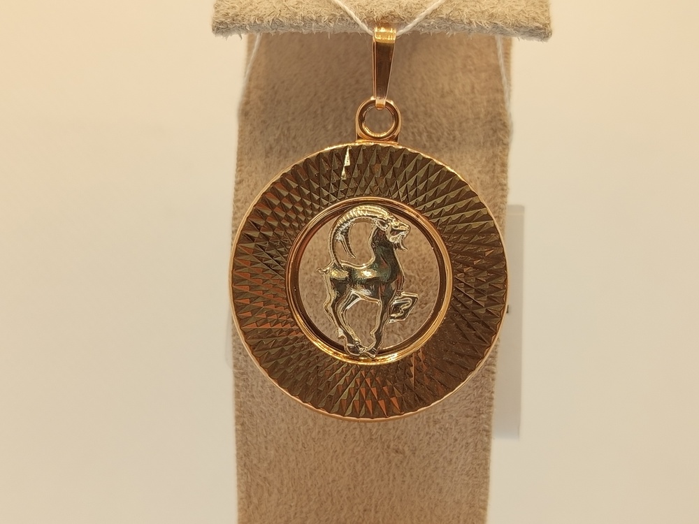 КрБПАкоз ПОДВЕСКА ЗНАК ЗОДИАКА КОЗЕРОГ (Au 585)