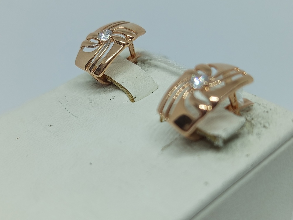 СЕРЬГИ С КАМНЕМ (Au 585)