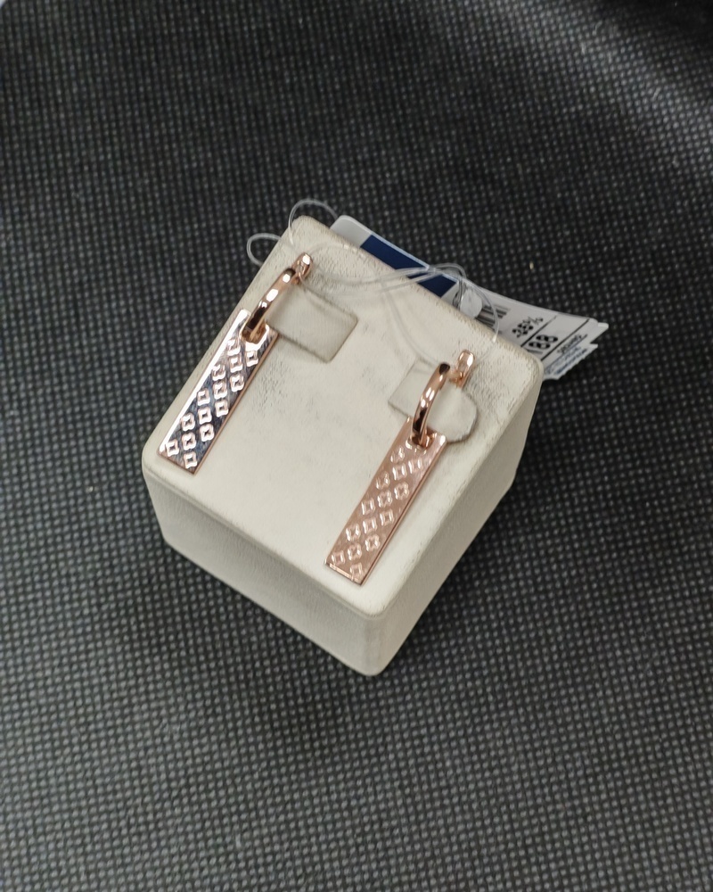 с4156 СЕРЬГИ БЕЗ КАМНЯ (Au 585)