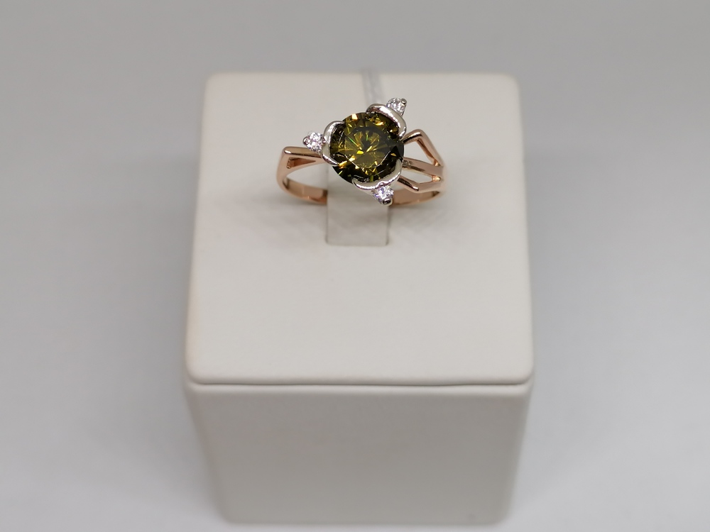 КОЛЬЦО С КАМНЯМИ (Au 585)