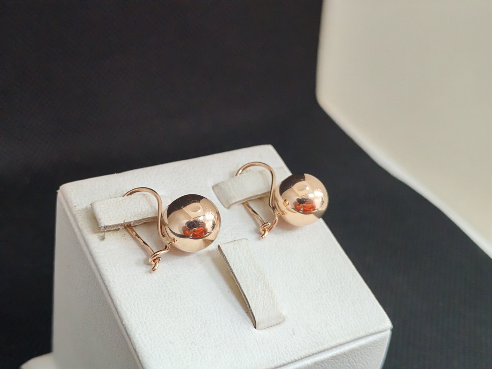 СЕРЬГИ БЕЗ КАМНЯ (Au 585)