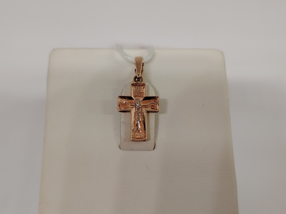 ПОДВЕСКА КРЕСТ БЕЗ КАМНЯ (Au 585)