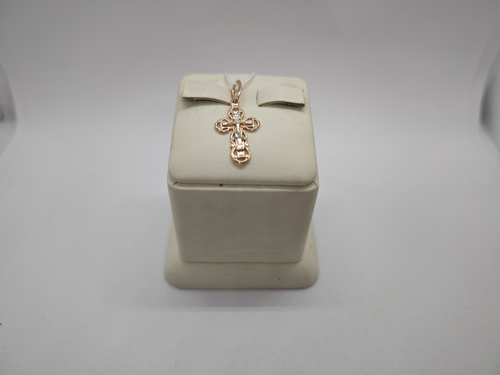 ПОДКБК585 ПОДВЕСКА КРЕСТ БЕЗ КАМНЯ (Au 585)