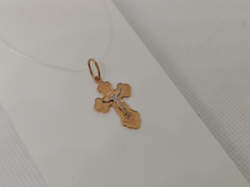 ПОДВЕСКА КРЕСТ без камня (Au 585)
