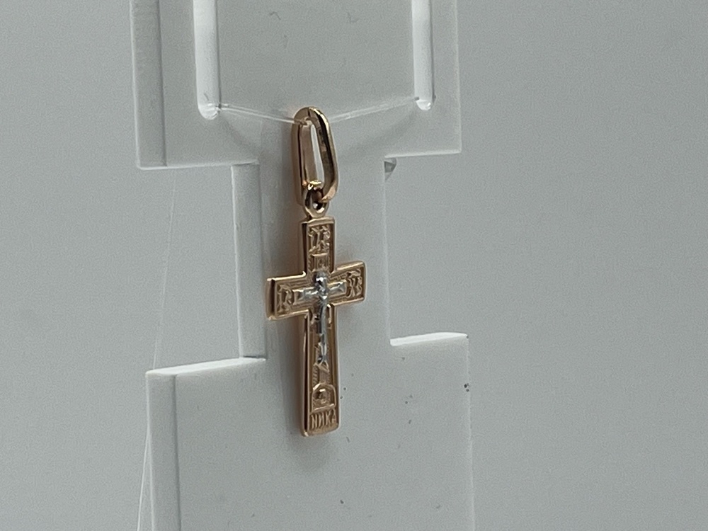 ПОДВЕСКА КРЕСТ без камня (Au 585)