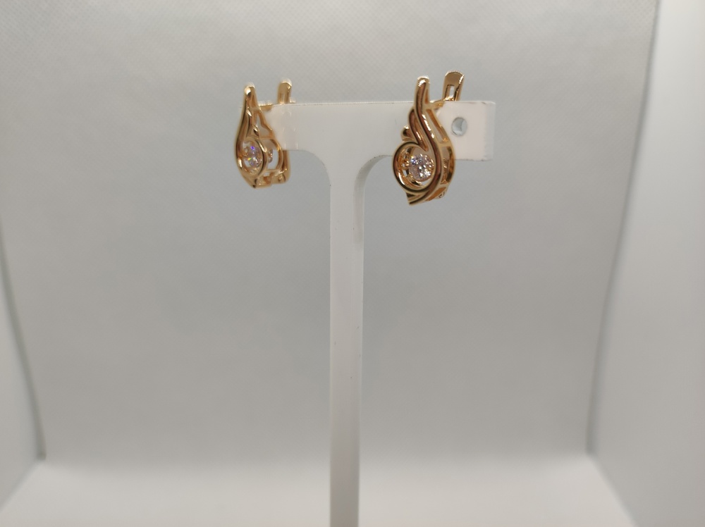 СЕРЬГИ С КАМНЕМ (Au 585)