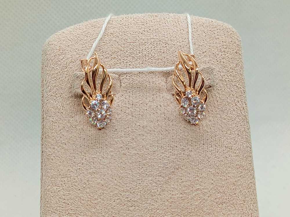 СКМИ585 СЕРЬГИ С КАМНЯМИ (Au 585)