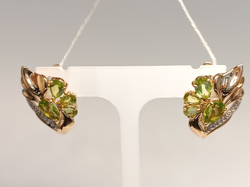 СКМИ585 СЕРЬГИ С КАМНЯМИ (Au 585)