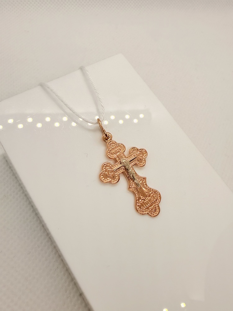 ПОДВЕСКА КРЕСТ БЕЗ КАМНЯ (Au 585)