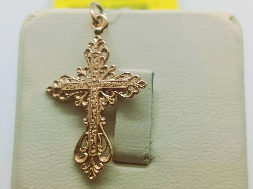 ПОДВЕСКА КРЕСТ без камня (Au 585)
