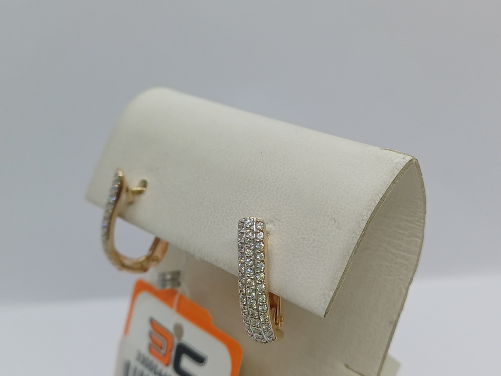 СКМИ585 СЕРЬГИ С КАМНЯМИ (Au 585)