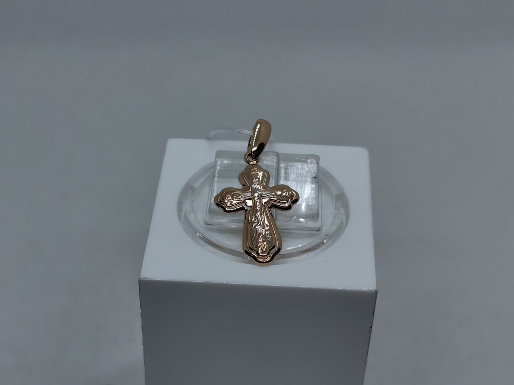 ПОДВЕСКА КРЕСТ БЕЗ КАМНЯ (Au 585)