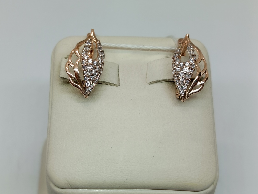 СКМИ585 СЕРЬГИ С КАМНЯМИ (Au 585)