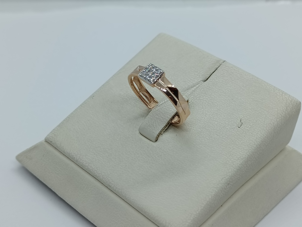 КОЛЬЦО С КАМНЯМИ (Au 585)