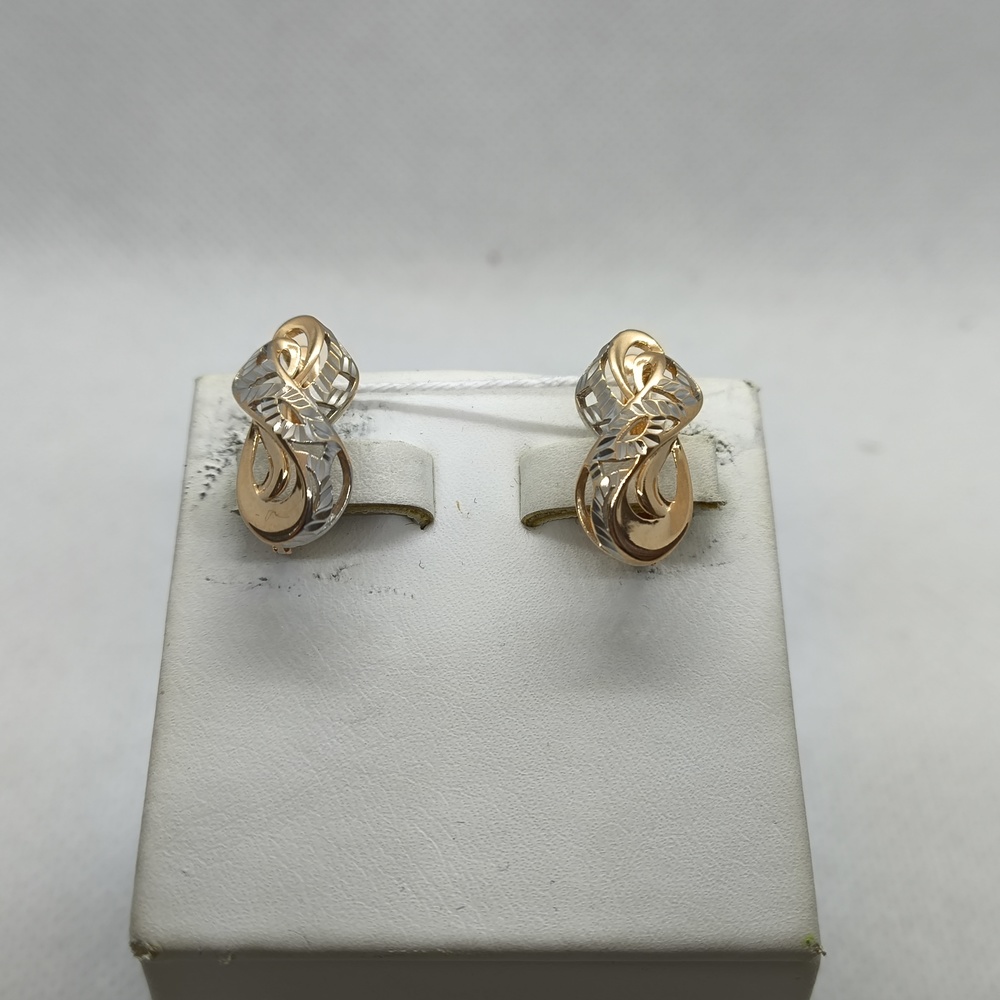 СБКМ585 СЕРЬГИ БЕЗ КАМНЯ (Au 585)