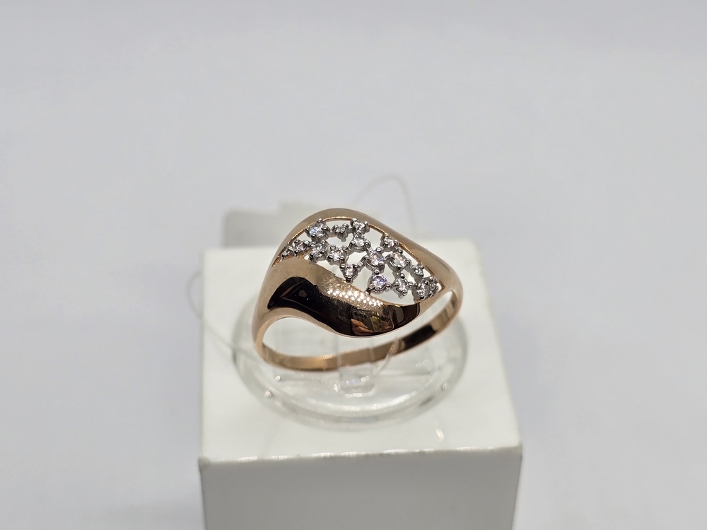 КОЛЬЦО С КАМНЯМИ (Au 585)