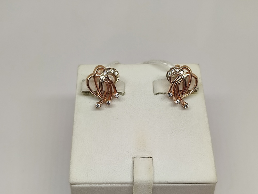 СКМИ585 СЕРЬГИ С КАМНЯМИ (Au 585)