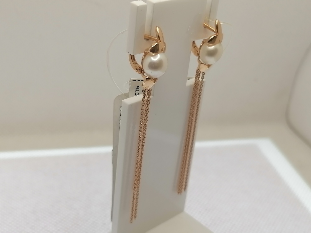 СЕРЬГИ ЖЕМЧУГ (Au 585)