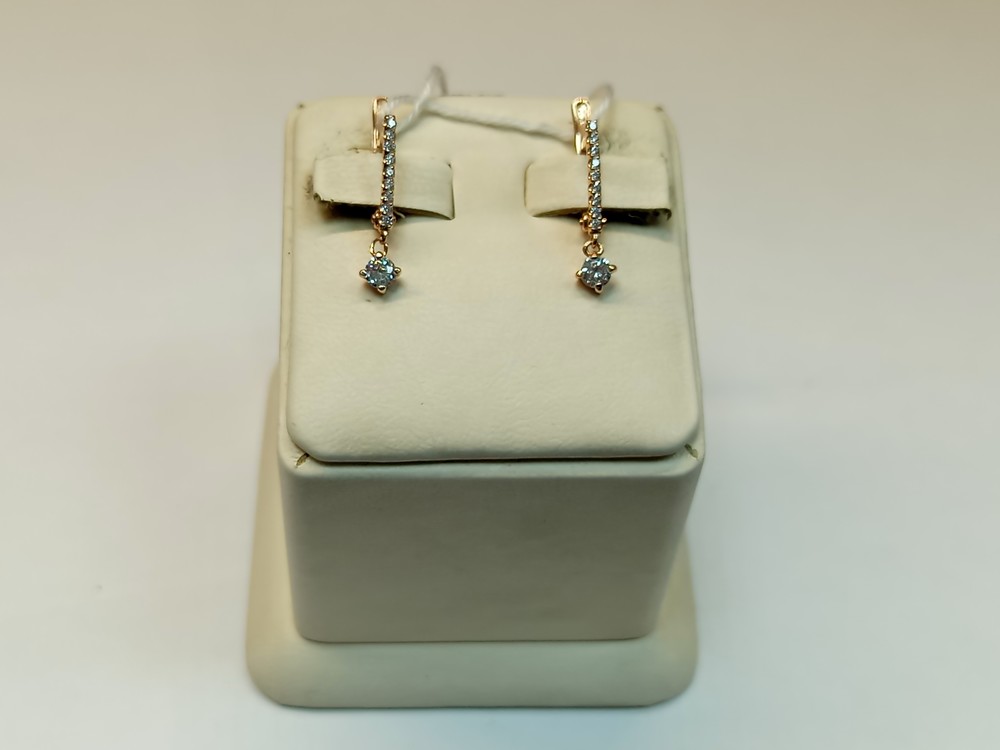 СКМИ585 СЕРЬГИ С КАМНЯМИ (Au 585)