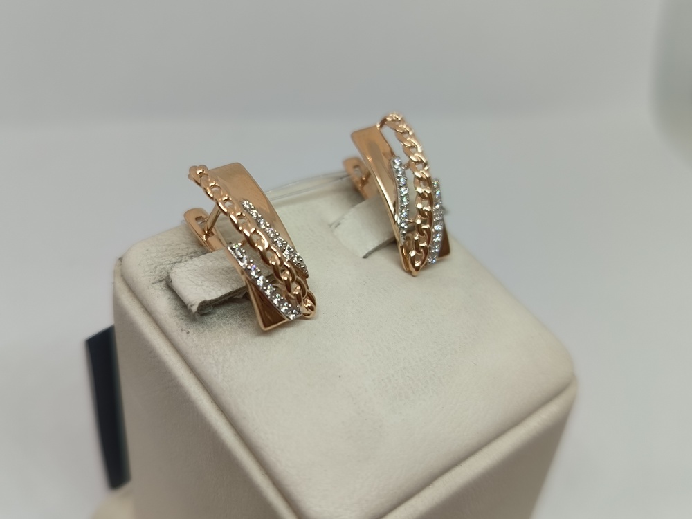 СЕРЬГИ С КАМНЯМИ (Au 585)