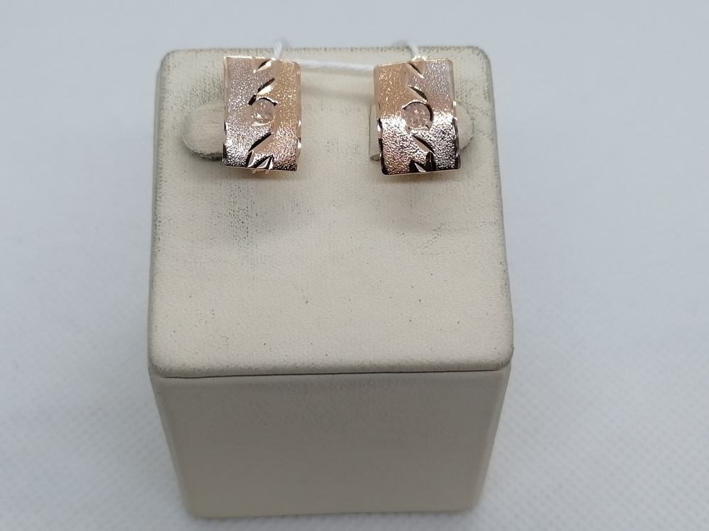 СКМ585 СЕРЬГИ С КАМНЕМ (Au 585)