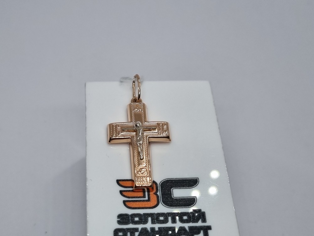 ПОДКБК585 ПОДВЕСКА КРЕСТ БЕЗ КАМНЯ (Au 585)