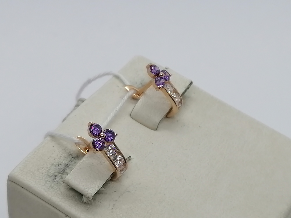 СКМИ585 СЕРЬГИ С КАМНЯМИ (Au 585)