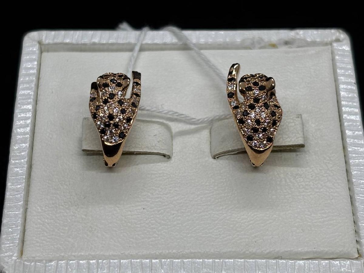 СКМИ585 СЕРЬГИ С КАМНЯМИ (Au 585)