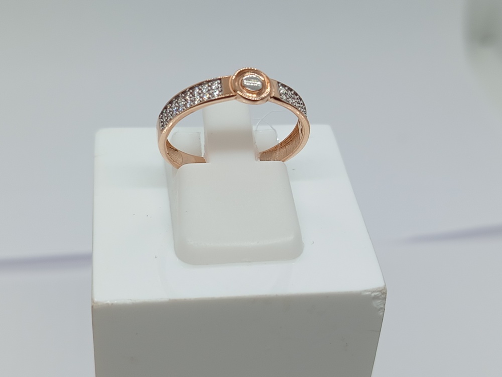 КОЛЬЦО С КАМНЯМИ (Au 585)