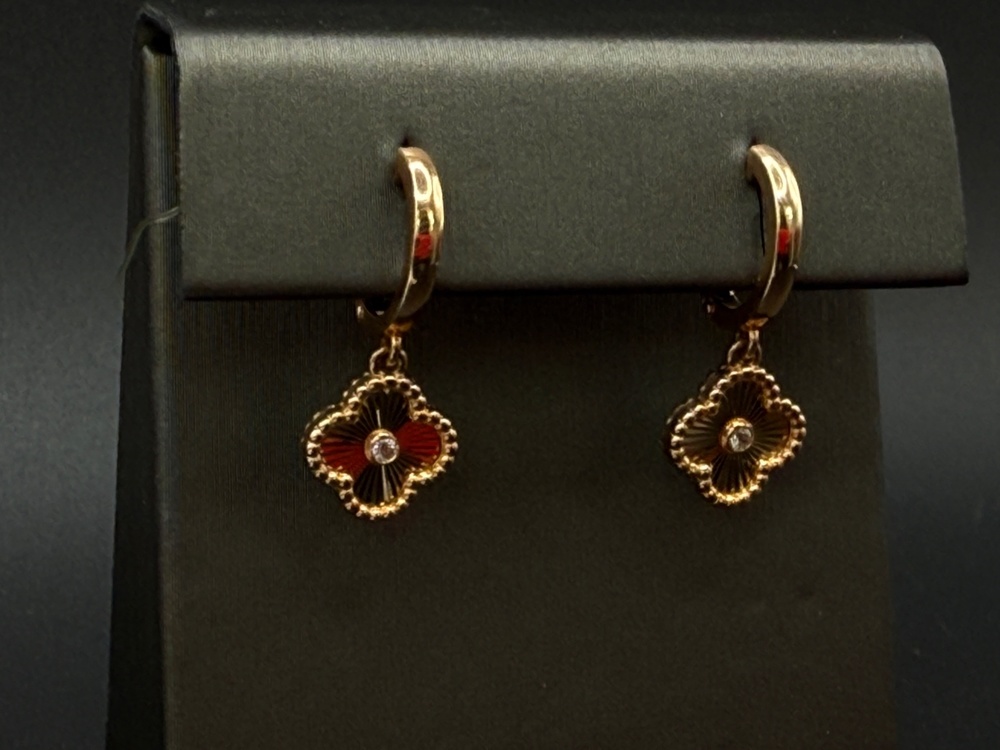 СЕРЬГИ С КАМНЕМ (Au 585)