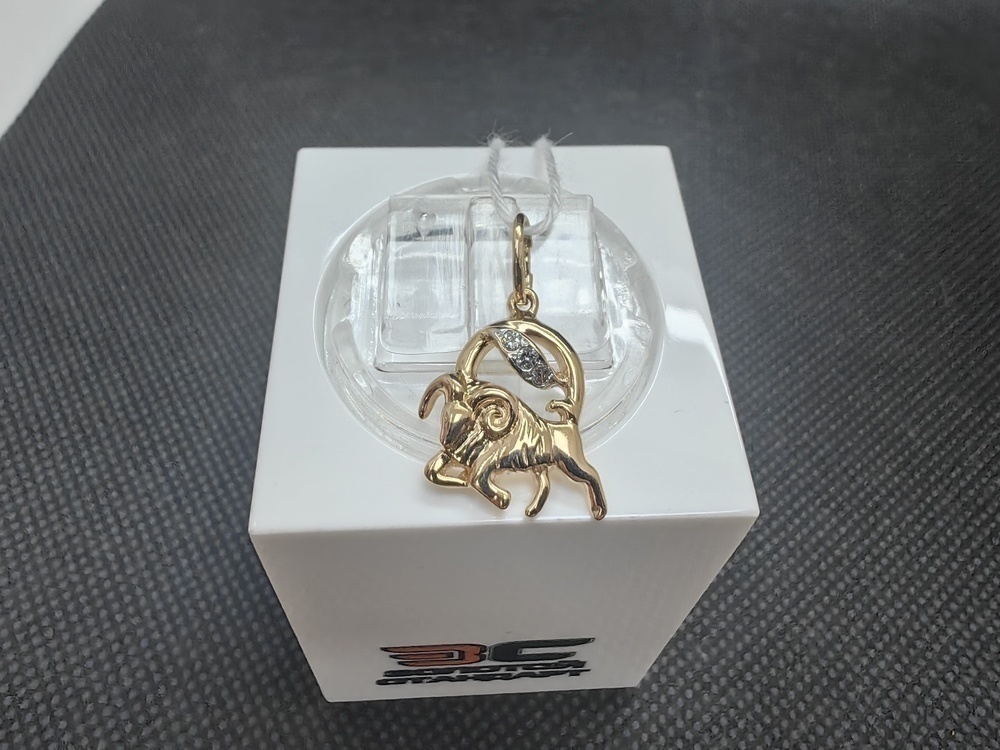 ПОДВЕСКА ЗНАК ЗОДИАКА ТЕЛЕЦ (Au 585)